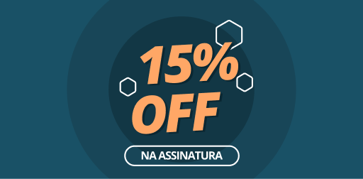 15% de desconto no primeiro serviço de uma assinatura