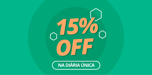 15 por cento de desconto em qualquer serviço